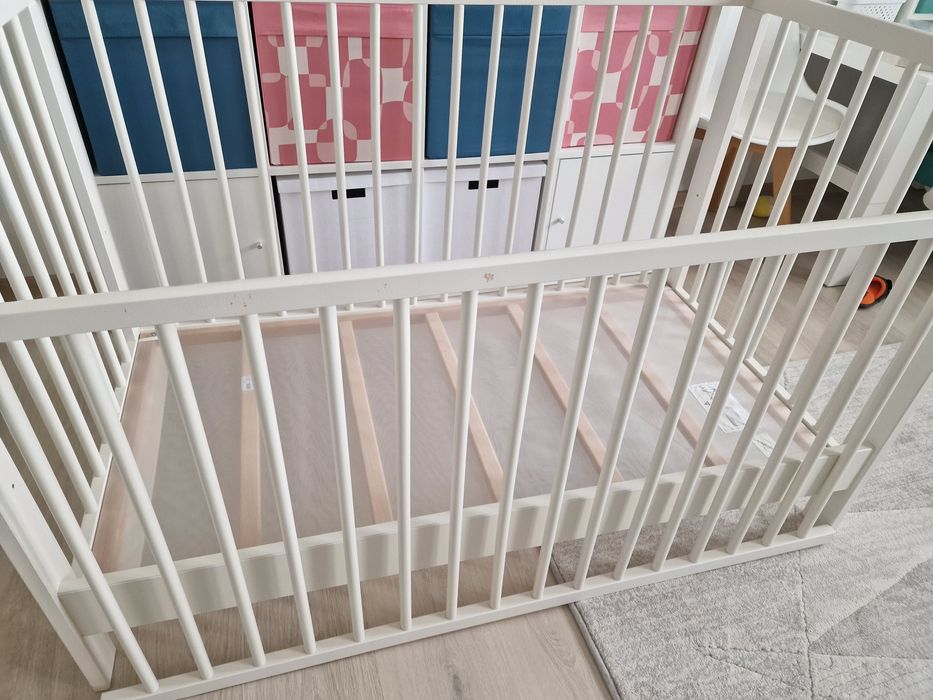 Бебешко легло / кошара IKEA Gulliver с матрак Skonast 60x120