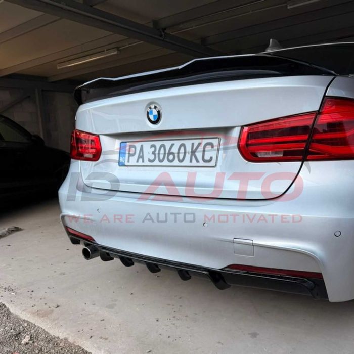 Спойлер за BMW F30 (2011–2019) – PSM стил – черен гланц, бмв ф30 лип тунинг
