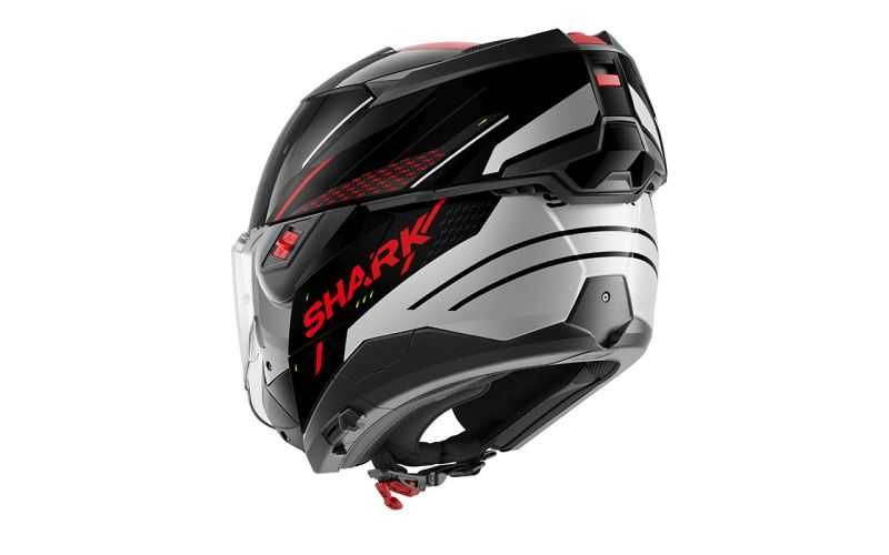 Модуларна Отваряема  мото каска за мотор SHARK OXO RYDGER Black/Red