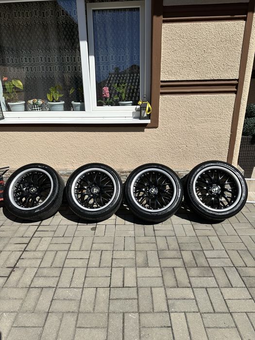 Set Jante BBS/BMW 17" 5x120 cu Anvelope 225/45 R17 - E46, E90, Seria 3