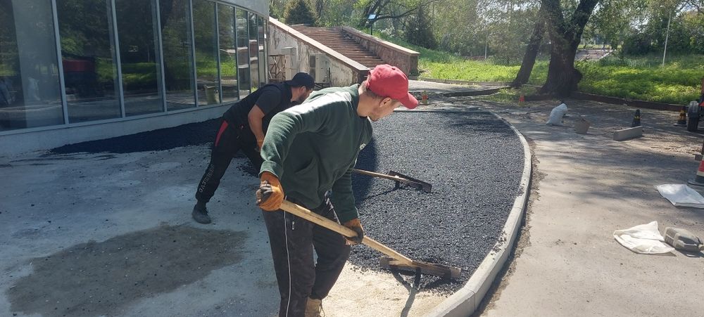 Асфальтирование, Асфальт, Укладка асфальт