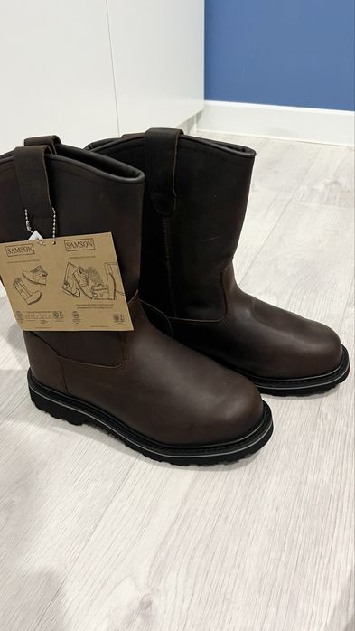 Кожаные спец.сапоги