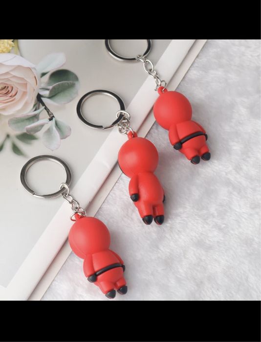 ПВХ брелок для ключей из «игры в кальмар»,