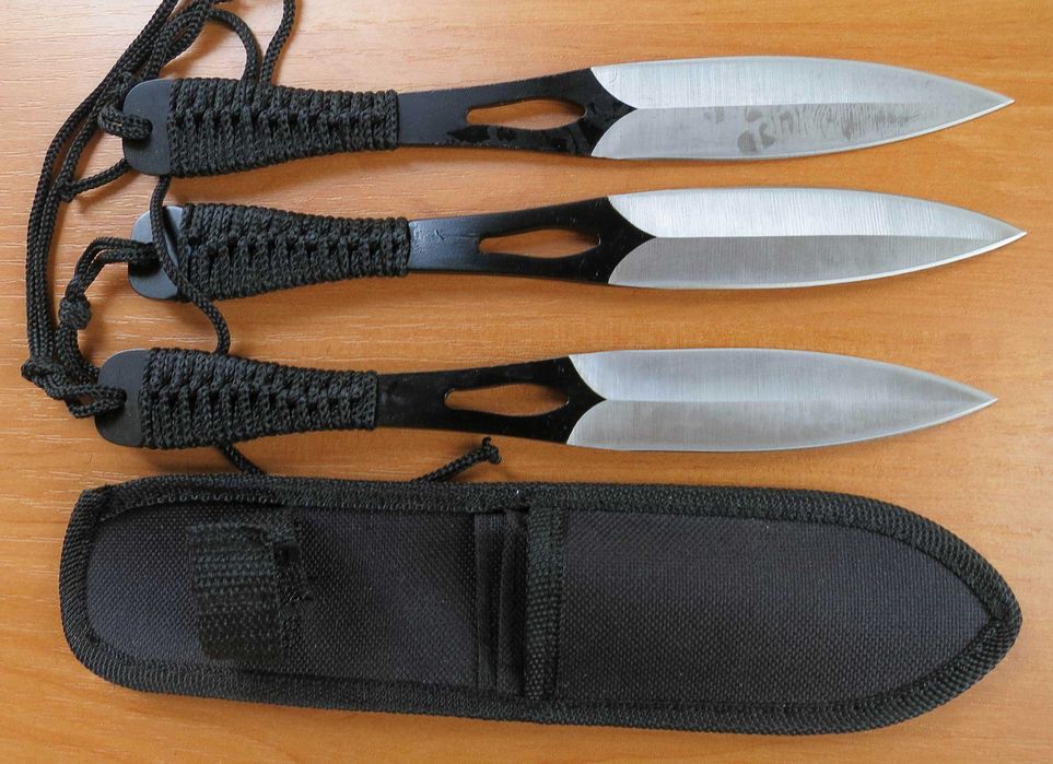 Ножове за хвърляне/кунай/- тип кама - 3 броя