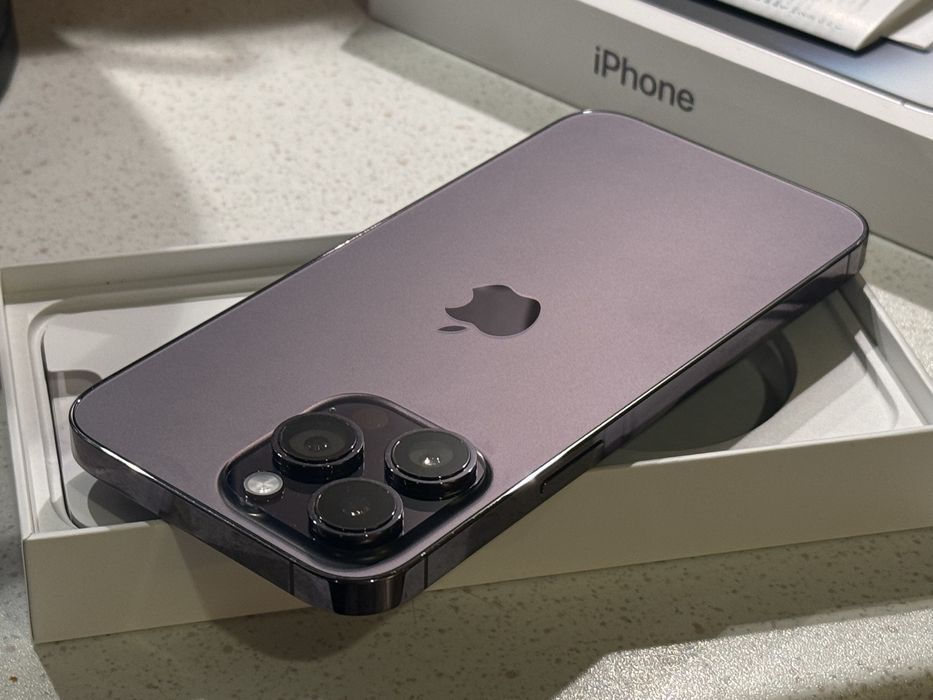 iPhone 14 Pro Max 128GB Deep Purple – Перфектен, 100% Батерия!