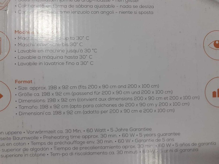 Saltea electrica Beurer UB 90 Alb