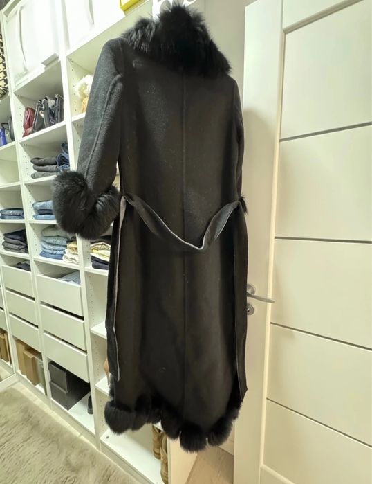 Palton alcantara marime M blana naturala