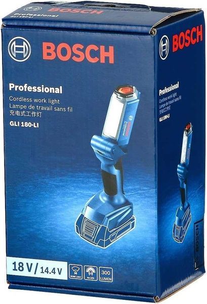 Акумулаторна Лампа Bosch GLI 18V-300, 18 V, Без Батерия и Зарядно Устройтво, 2 Години Гаранция, Нова