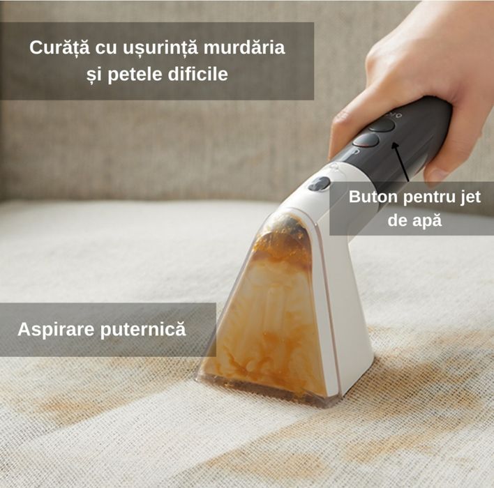 Aspirator Profesional cu Abur si Spalare RYER ULTIMATE 1600W | 10 Bar | 100°C Abur | 13.000Pa | Rezervor Dual | 4 Moduri Curatare