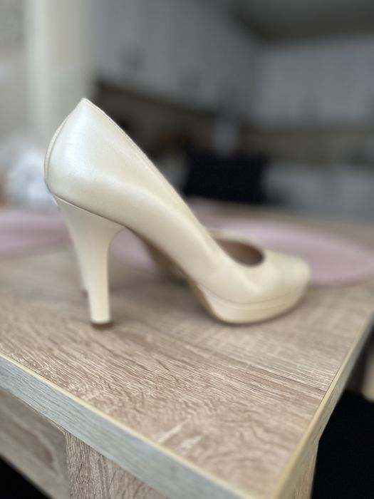 Pantofi stiletto Derby Lux piele-37