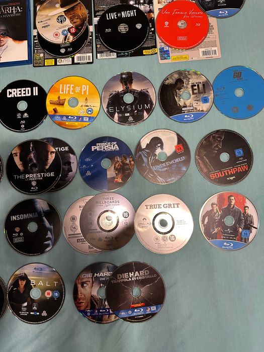 LOT filme BluRay, toate genurile (cu/fara romana) + carcase goale