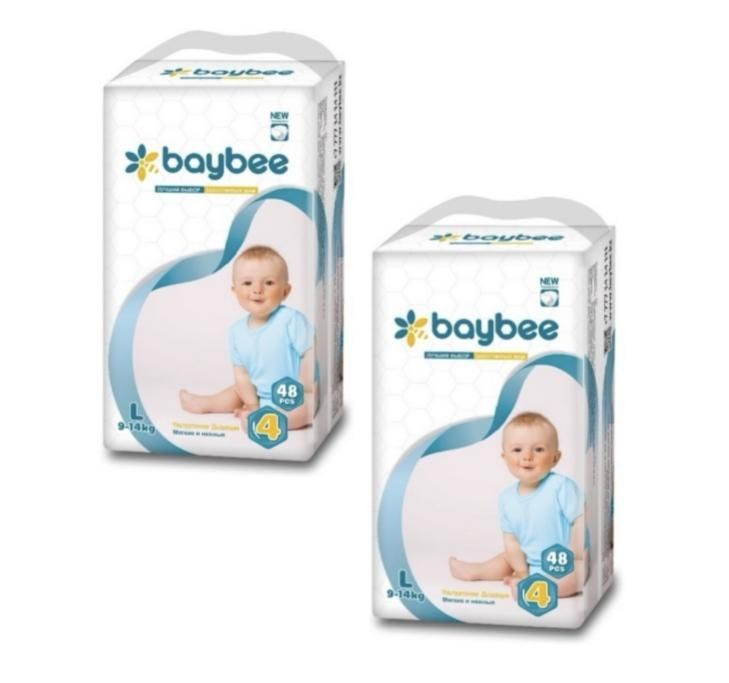 Продам подгузники Baybee 3 и 4 размер