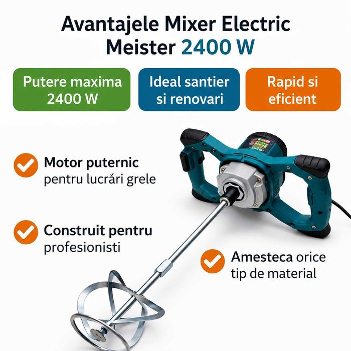 Mixer Electic MEISTER 2400W – Putere Maxima