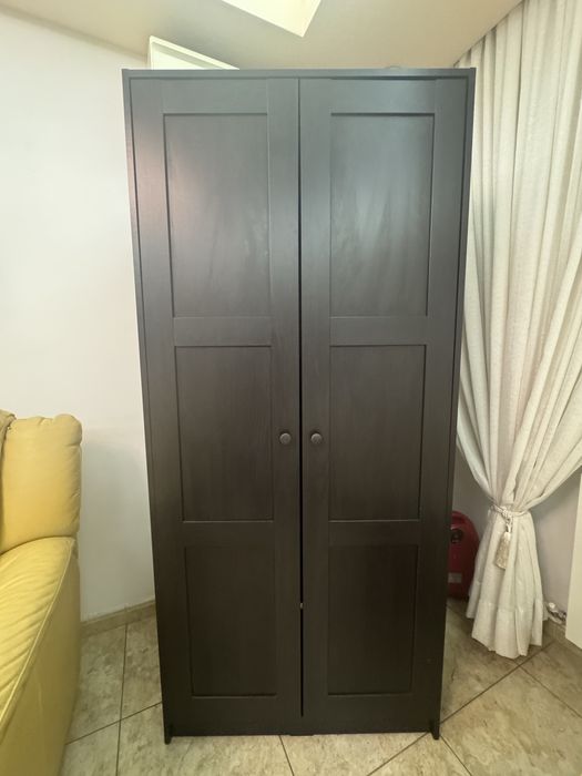 Dulap IKEA RAKKESTAD 2 uși, Negru-Maro – Spațios, Modern, Impecabil