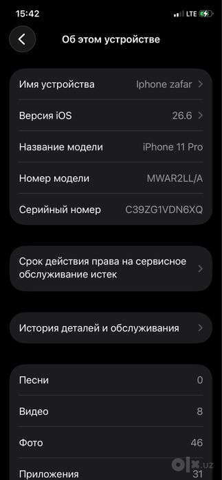 iphone 11 pro orta xolatda