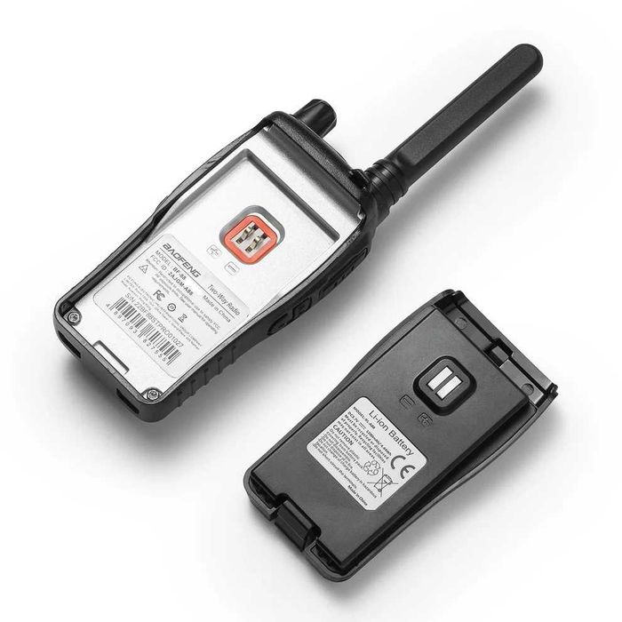Stație radio portabilă Baofeng E88 PMR446, 16 canale, 0.5 W, USB, Acumulator Li-Ion 1200 mAh, VOX, Dual Watch, Ecran iluminat, Negru