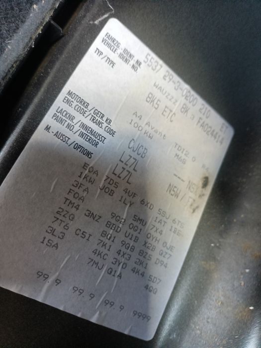 Audi a4 facelift motor cjcb audi A4 b8.5