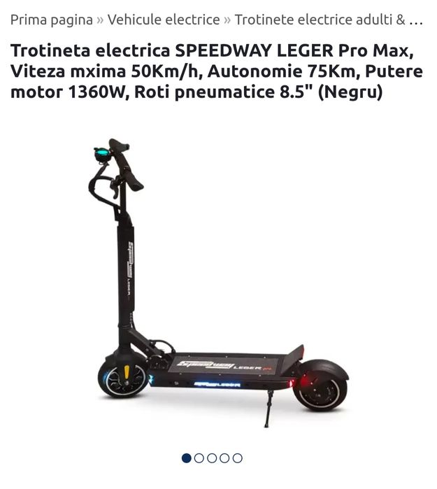 Trotineta Speedway Leger Pro 1360 w(25,6 Ah)