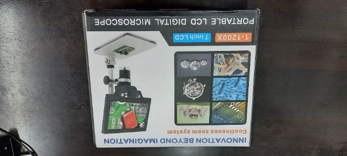 Microscop digital 12MP 1200x mărire , afișaj de 7 inch pt. electronica