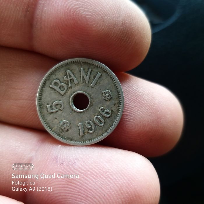 Vand moneda 5 bani din anul 1906