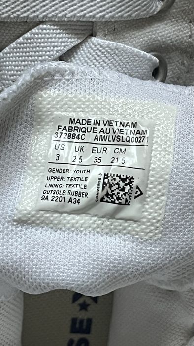 Оригинални детски кецове Converse – №35 (21.5 см стелка)