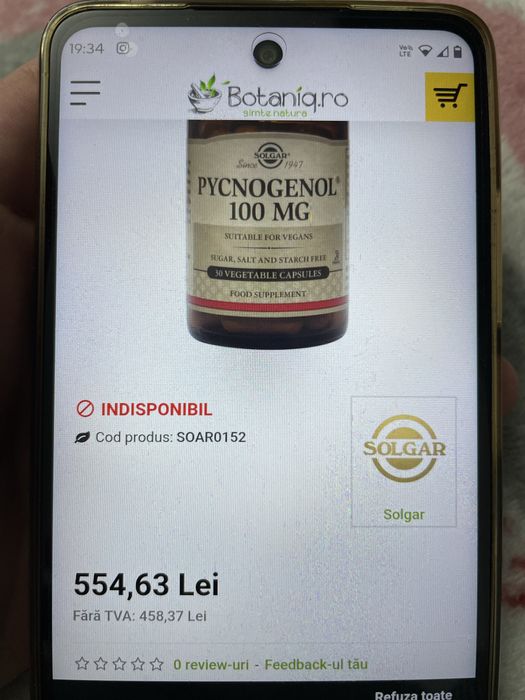 Supliment alimentar solgar pycnogenol