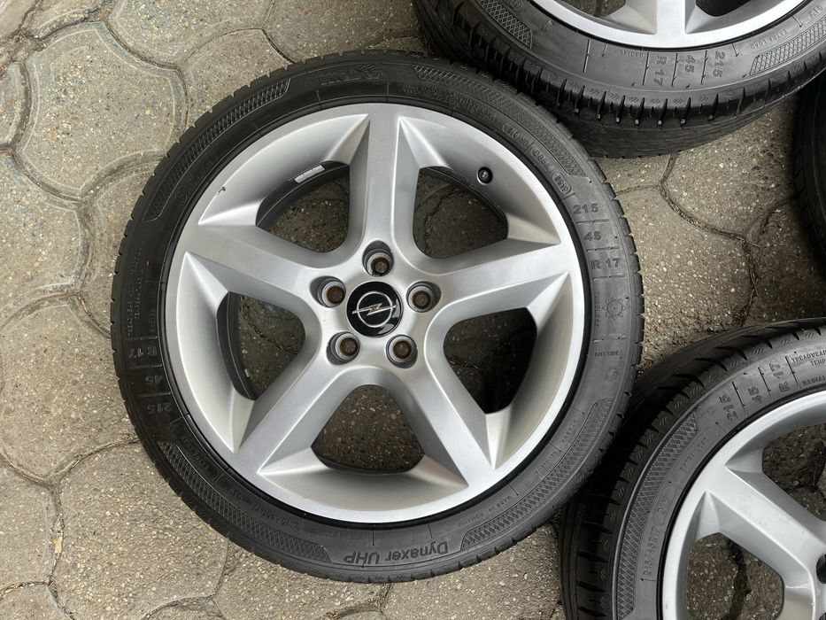 Jante aliaj 5x110mm, anvelope vara 215/45 R17 Opel Astra G, H, Corsa, Meriva, Vectra Tigra Zafira