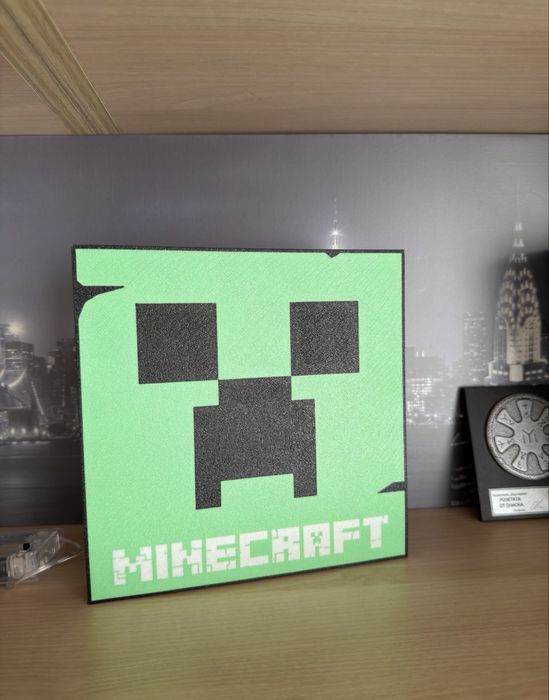 Minecraft Creeper нощна LED лампа с батерии