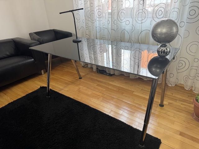 Birou sticla securizata 160/80 cm