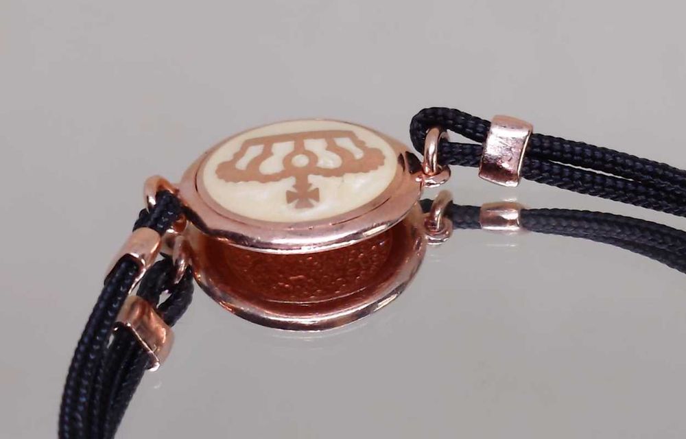 Brățară nouă din argint aurit cu sidef – motiv coroană