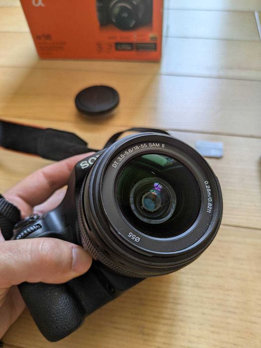 Sony Alpha 58 20.1MP Full HD DSLR фотоапарат + обектив 18-55