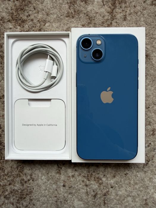 iPhone 13 Blue, full box- pret fix