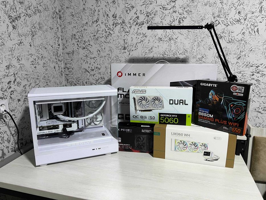 Kuchli Gaming Kompyuter Ryzen 5 7500F | RTX 5060 + 200Hz Monitor