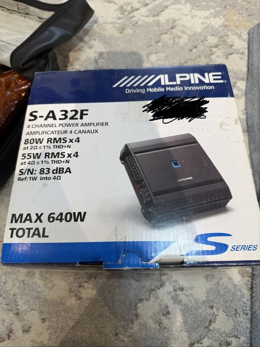 Усилитель Alpine s-A32f,класс D,оригинал