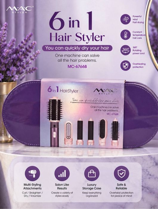 Новый фен Мас стайлер 6in1 Mac styler 6in1 HairStyler Доставка есть!