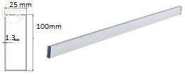 dreptar aluminiu zidarie sapa 100x25x1,3