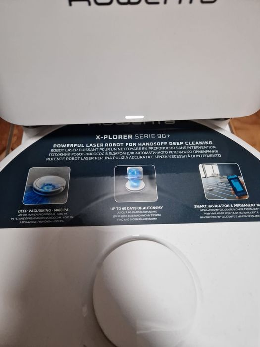 Aspirator robot Rowenta
Serie 90+Animal &Allergy  RR8797WH,0.26l,auton