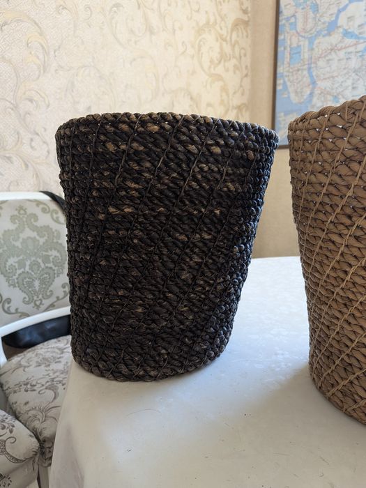 Набор интерьерных корзин плетеные два цвета