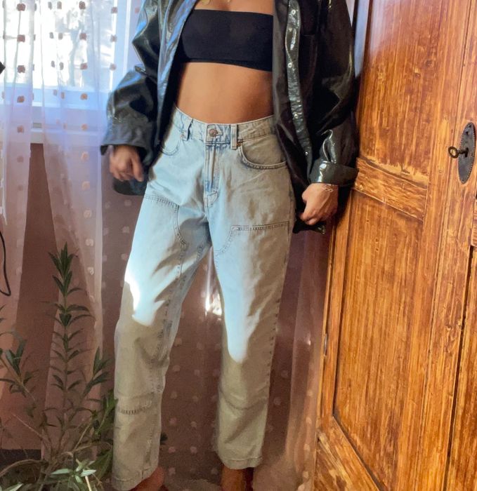 Дънки висока талия zara S