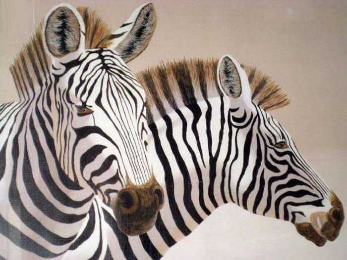 Новая картина "Зебры" 42х52см для дома или офиса.