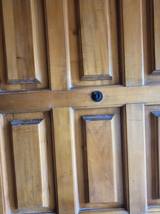 Vand usa intrare lemn masiv cu toc si vizor