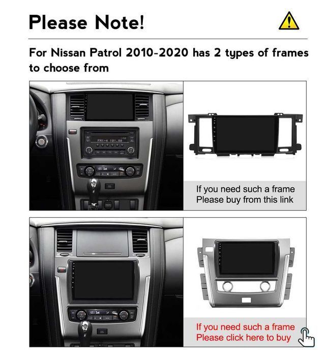 Navigatie Android 14 Nissan Patrol 2010-2020 1/8 Waze CarPlay CAMERA