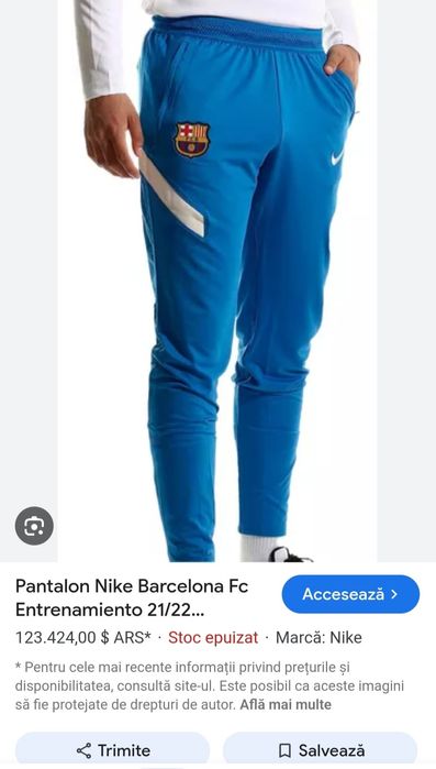 Pantaloni sport Nike Dri Fit Barcelona, trening poliester nr XL (men)