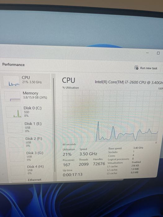 Desktop Fujitsu Celsius W410 ; i7 2600; 16 GB RAM