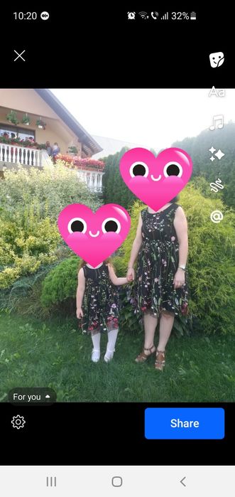 Rochie mama fiica  marimea 40 si 5 ani
