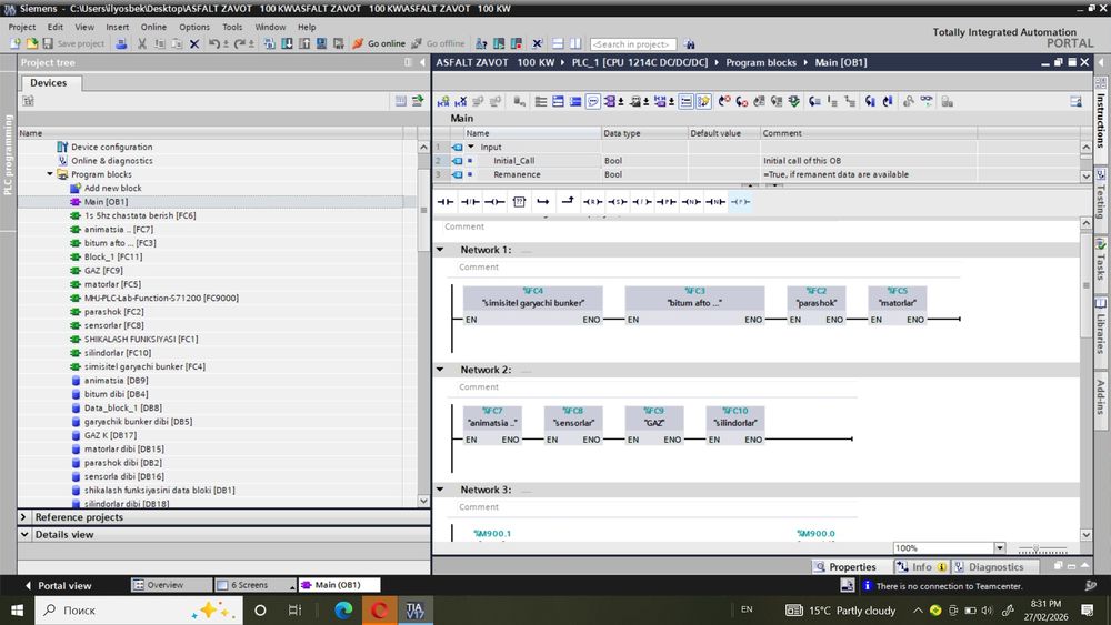 Elektronshik. KIP. ASUTP. PLC. HMI. SCADA. Chastotnik. Hizmatlari
