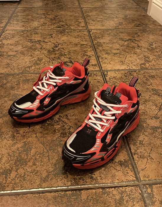 Sneakerși Off-White Out of Office Negru/Roșu marimea 41/42