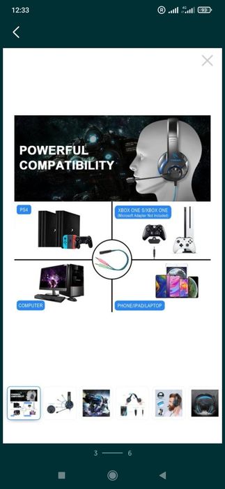 Casti audio Over-Ear Yinsan, Gaming. Stereo surround, Noise Cancelling