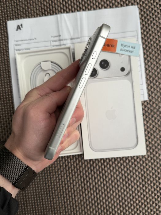 ЛИЗИНГ*86лв/м iPhone 17 Pro Silver* 256 айфон 17 про Бял