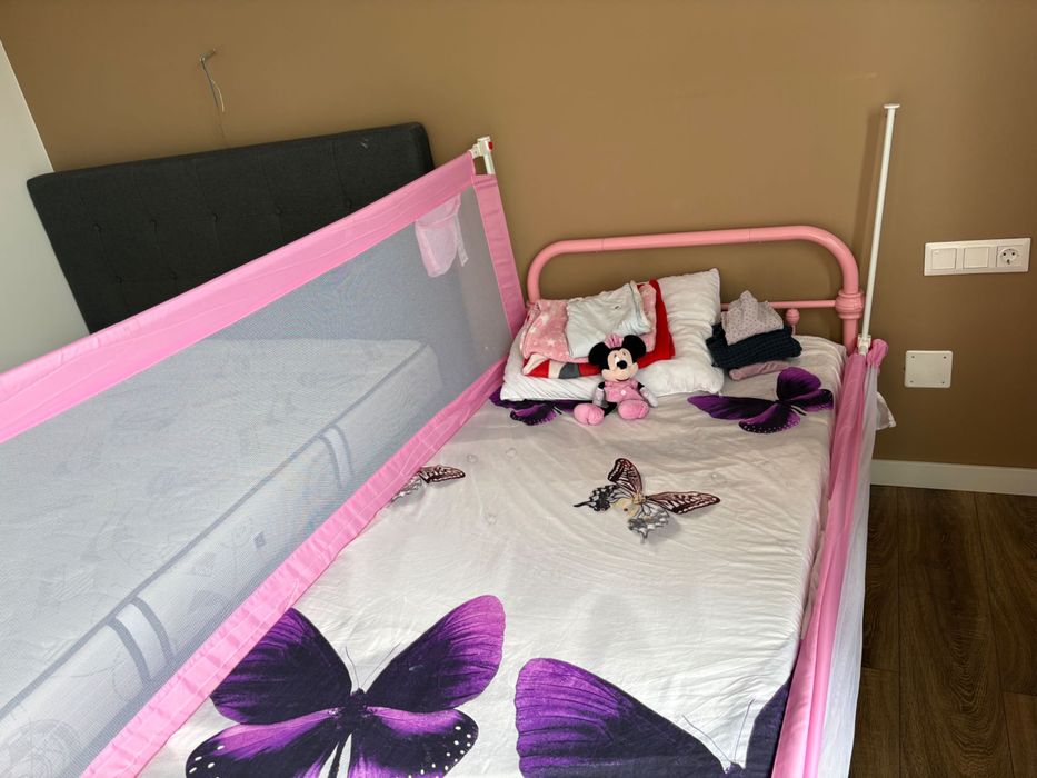 Pat fetita 90x 200 cu bariere de protectie